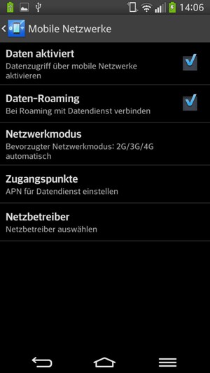 Wählen Sie Netzwerkmodus