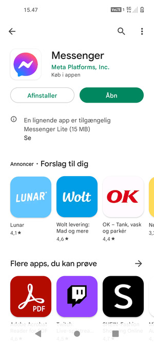 Vælg Åbn
