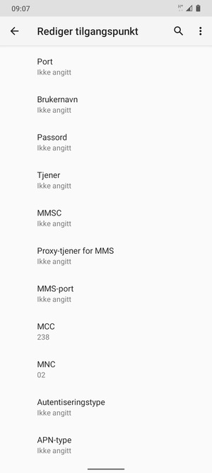Bla ned og skriv inn MMS-informasjon