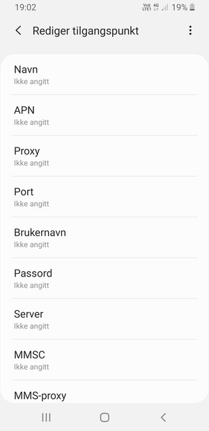 Skriv inn internett-informasjon