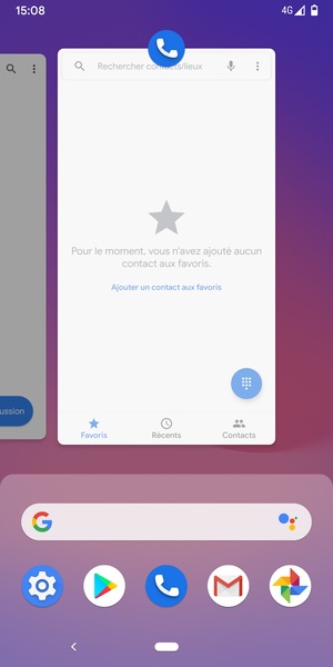 Faites glisser les applis vers le haut pour les fermer