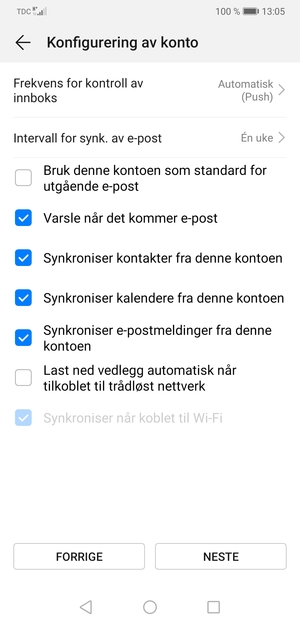 Velg NESTE