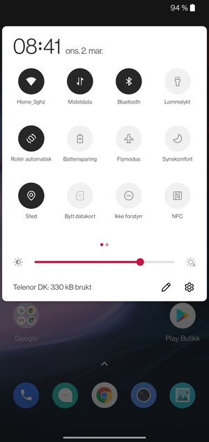 Slå av Wi-Fi og Bluetooth