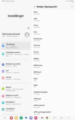 Skriv inn MMS-informasjon