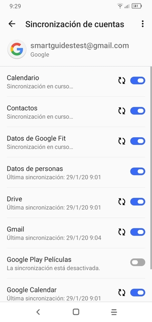 Su información será sincronizada