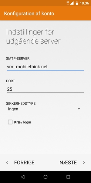 Fjern markeringen i tjekboksen Kræv login og vælg NÆSTE