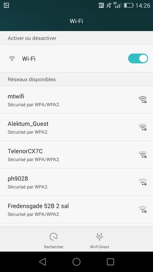 Sélectionnez le réseau sans fil auquel vous souhaitez vous connecter