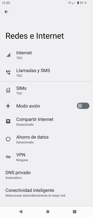 Seleccione Internet