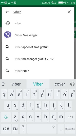Saisissez le nom de l'appli et sélectionnez Rechercher