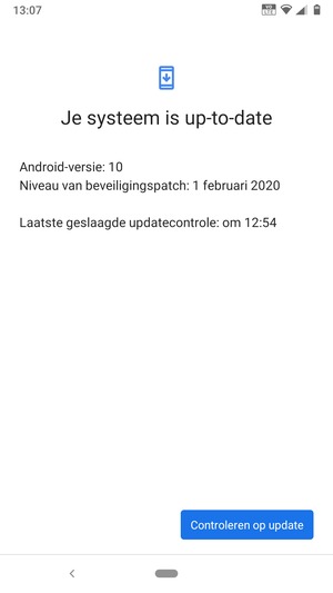 Selecteer Controleren op update