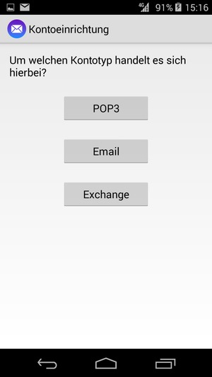 Wählen Sie POP3 oder IMAP