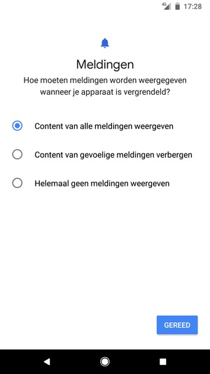 Selecteer uw voorkeursoptie en selecteer GEREED