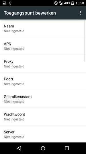 Voer internetgegevens in
