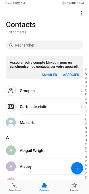 Sélectionnez le bouton du Menu