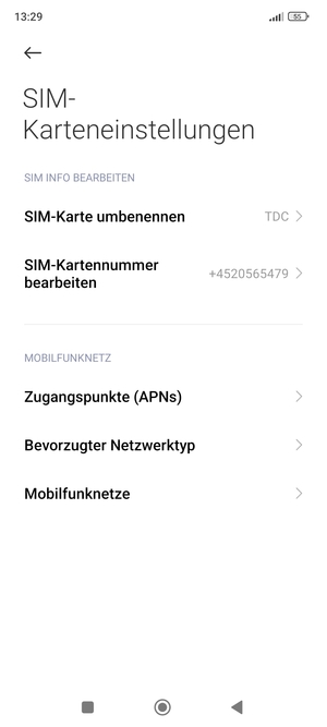 Wählen Sie Zugangspunkte (APNs)