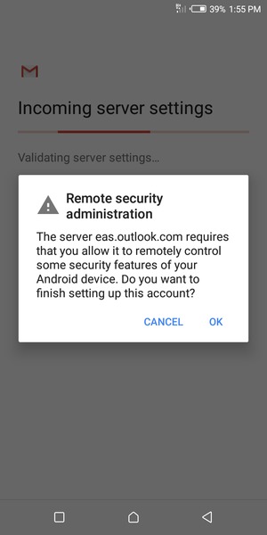 Select OK