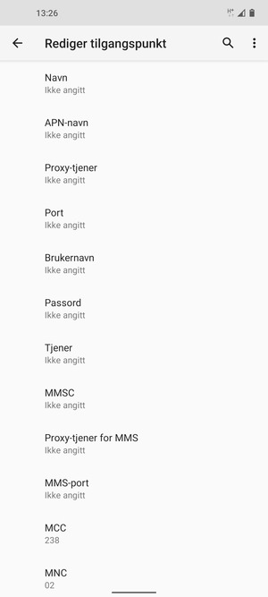 Skriv inn MMS-informasjon
