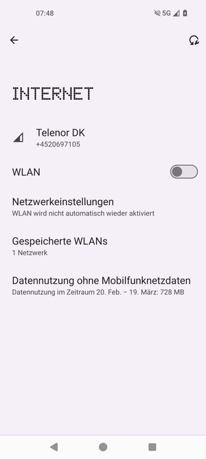 Schalten Sie WLAN ein