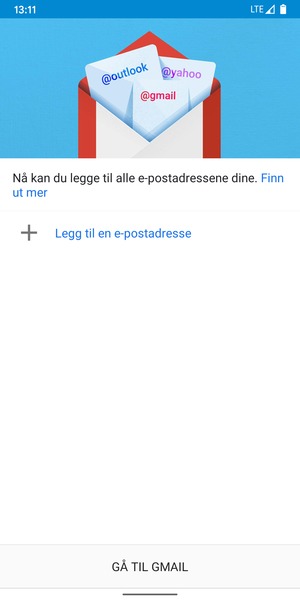 Velg Legg til en e-postadresse