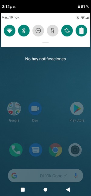 Deslice hacia abajo el menú superior de nuevo