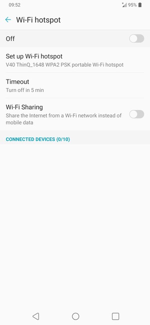 Select Set up Wi-Fi hotspot