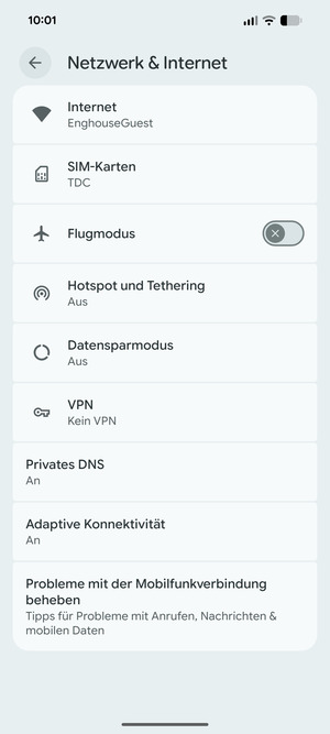 Wählen Sie SIM-Karten