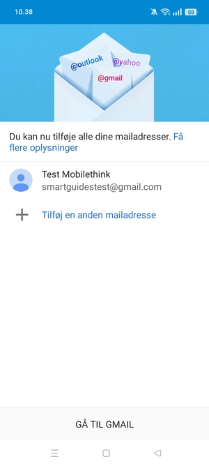 Vælg GÅ TIL GMAIL