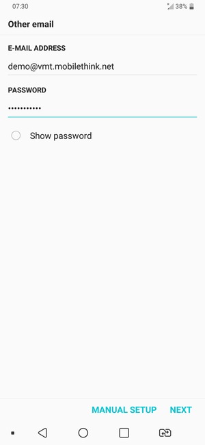 Enter your E-mail address and Password. Select NEXT