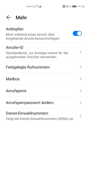 Wählen Sie Mailbox