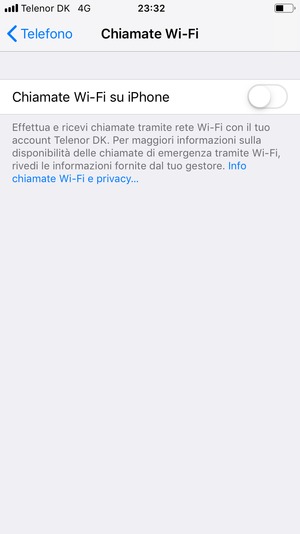 Attiva Chiamate Wi-Fi su iPhone
