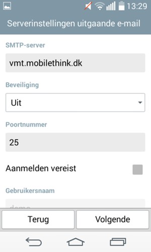 Haal het vinkje uit het Aanmelden vereist selectievakje en selecteer Volgende