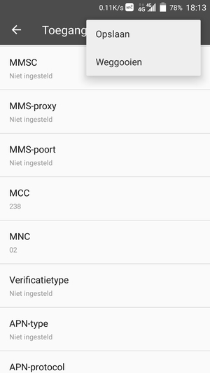 Selecteer Opslaan