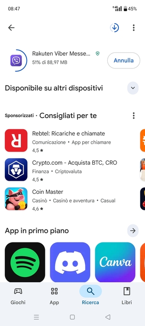 Attendi il completamento del processo di installazione