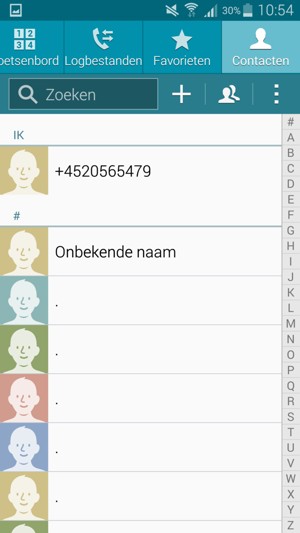 Selecteer de Menu-knop