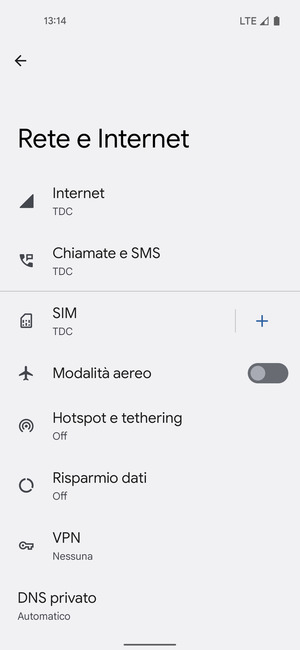 Seleziona SIM