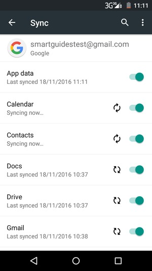 Your information will be synchronised
