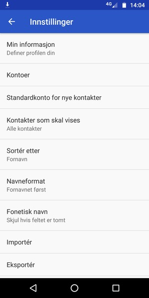 Kontaktene dine vil bli lagret på din Motorola