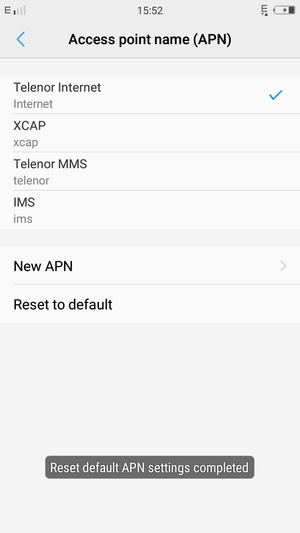 Select New APN