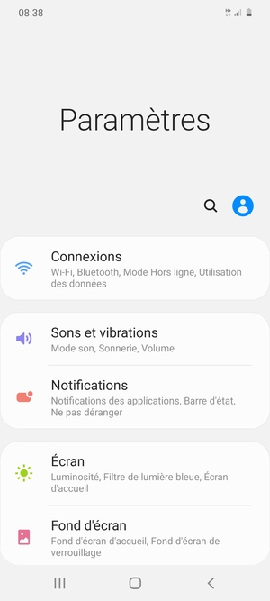 Sélectionnez Connexions
