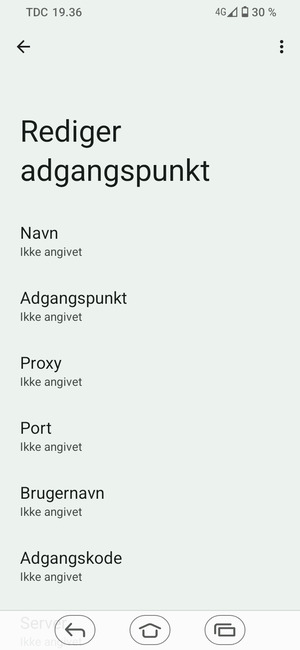 Indtast internet-oplysninger