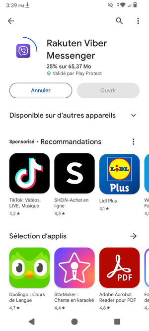 Veuillez attendre la fin de la procédure d'installation