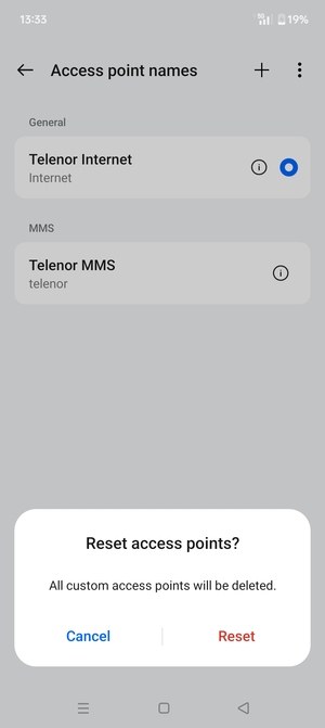 Select Reset