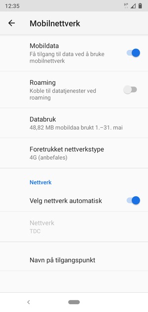 Velg Navn på tilgangspunkt