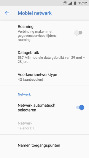Schakel Netwerk automatisch selecteren uit