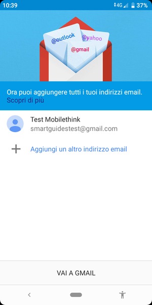 Seleziona VAI A GMAIL