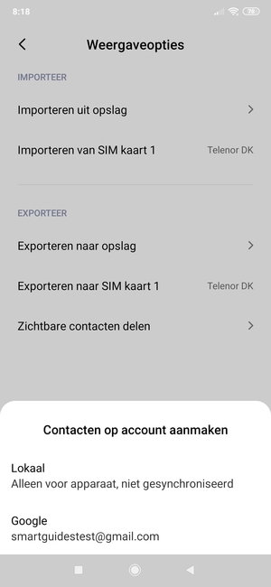 Selecteer uw Google-account