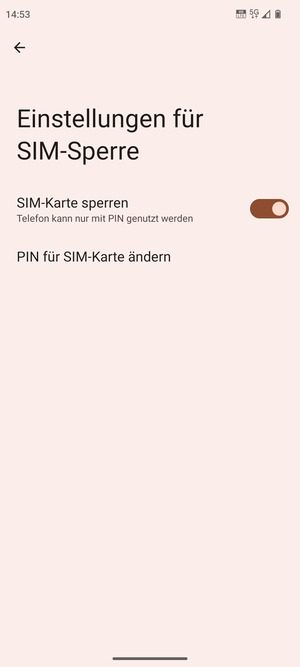 Wählen Sie  PIN für SIM-Karte ändern