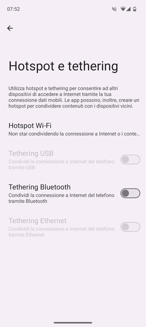 Seleziona Hotspot Wi-Fi