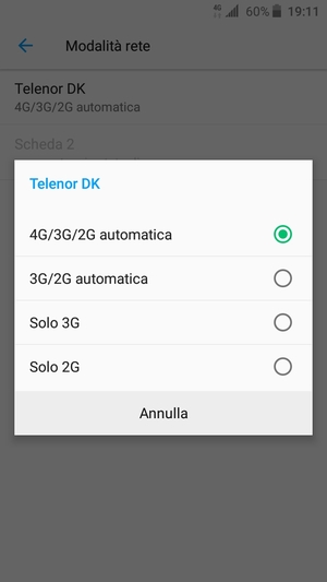 Seleziona la tua opzione preferita