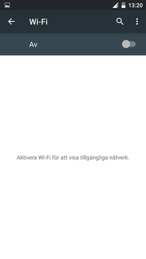 Aktivera Wi-Fi